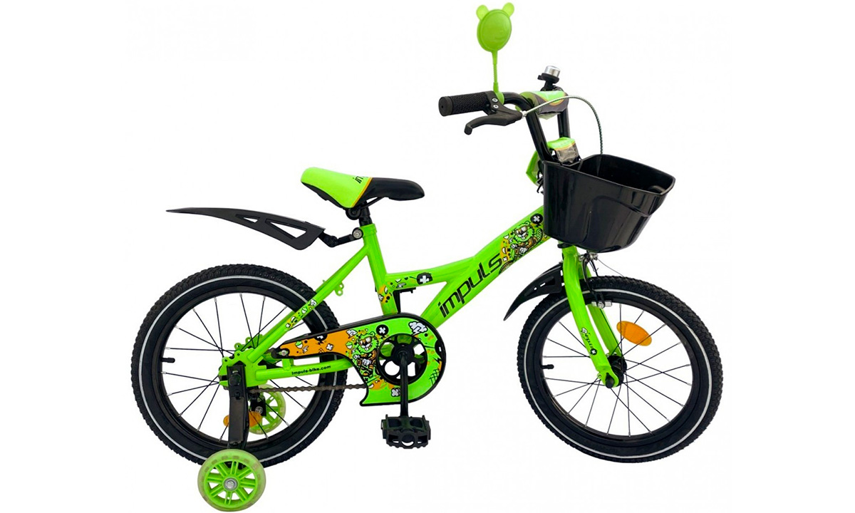 Фотография Велосипед Impuls Kids 16" (2021) 2021 салатовый