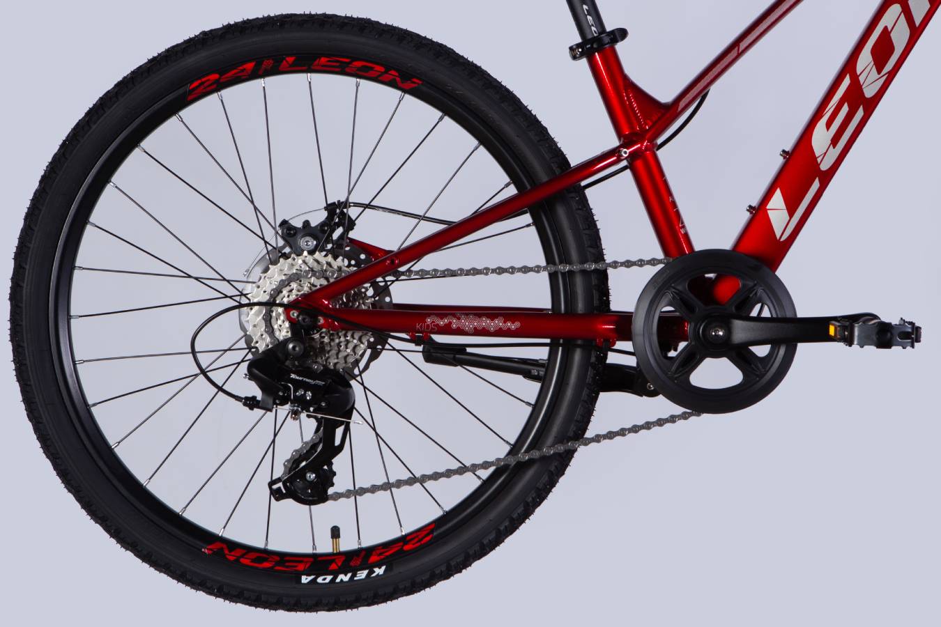 Велосипед Leon JUNIOR DD CS 24", размер XXS, рама 12", 2025, красный 7