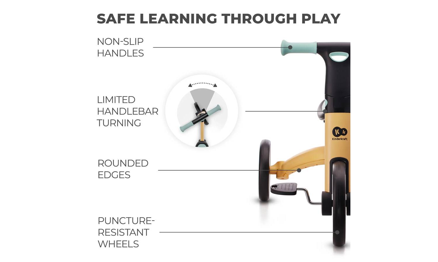Трехколесный велосипед 3 в 1 Kinderkraft 4TRIKE Sunflower Blue 7
