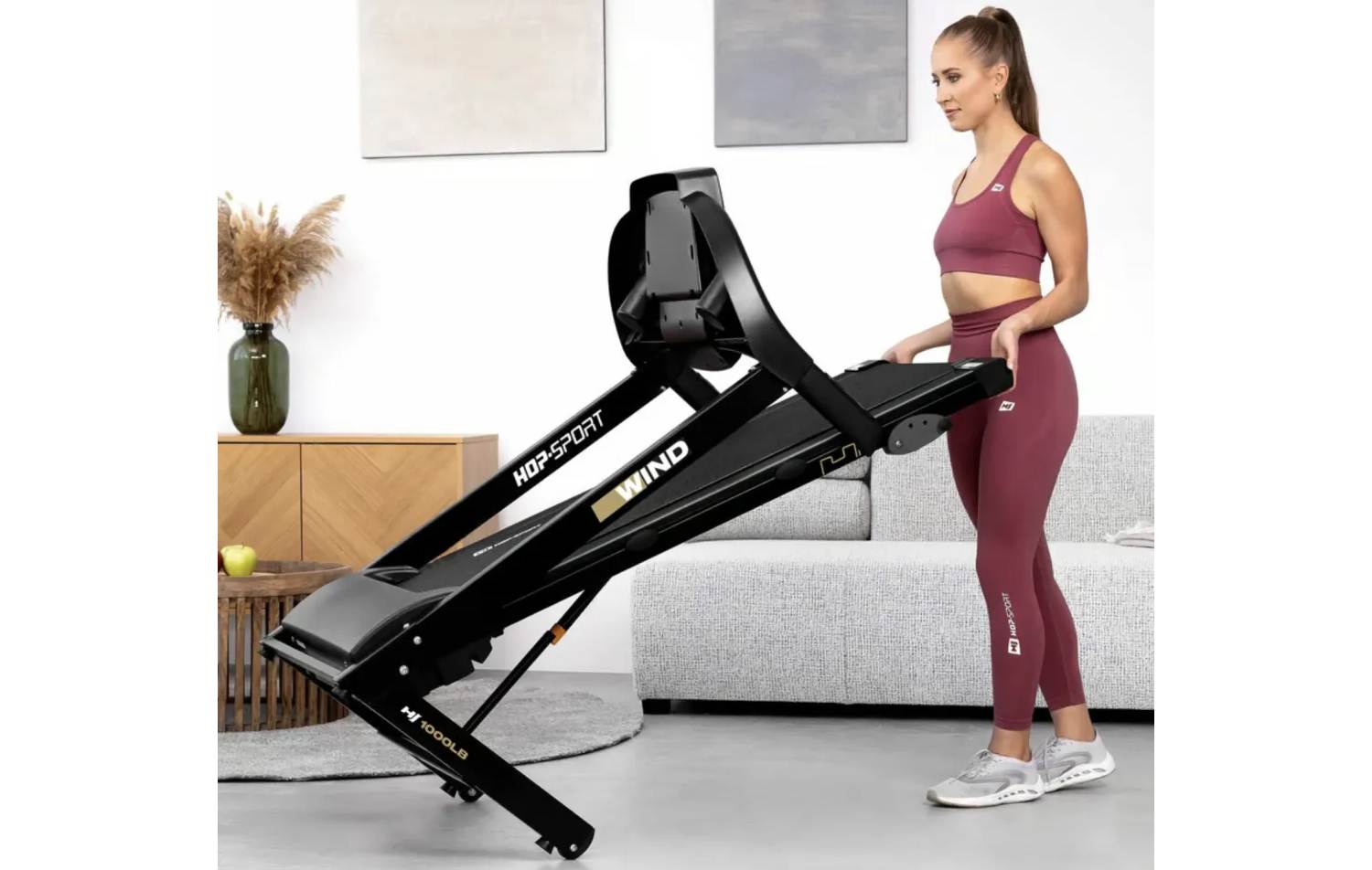 Беговая дорожка Hop-Sport HS-1000LB Wind серый 8