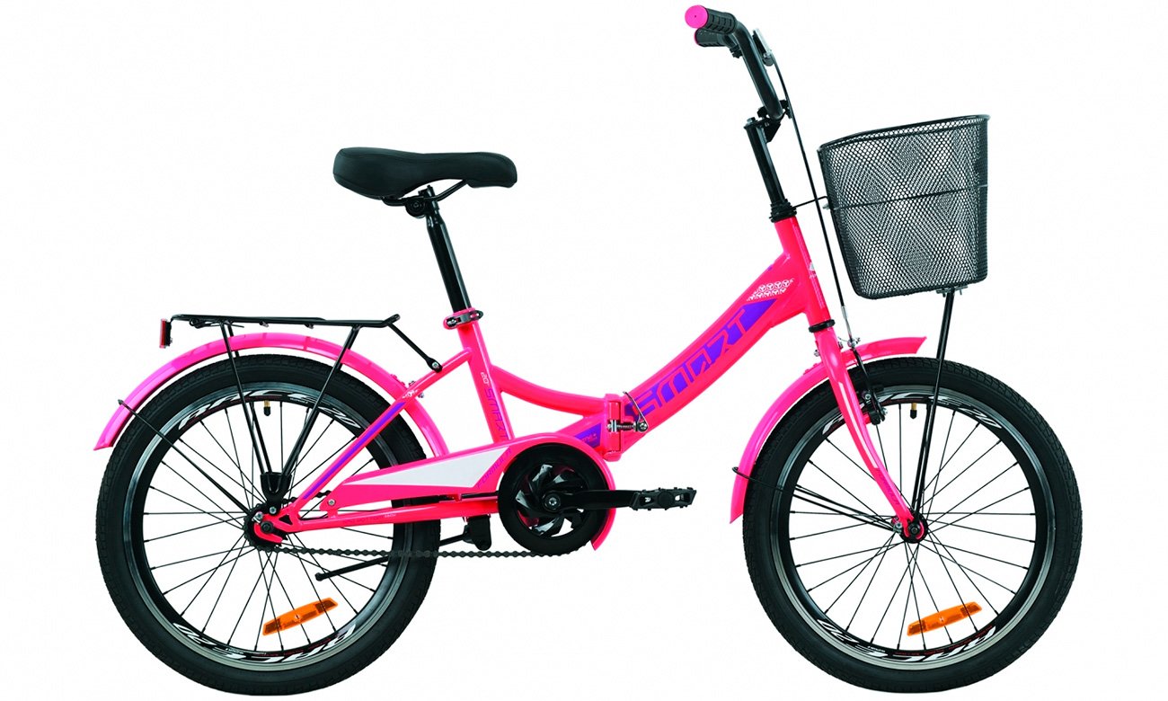 Фотографія Велосипед Formula SMART з кошиком 20" (2020) 2020 Рожевий 