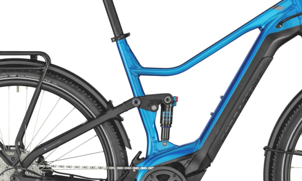 Фотографія Велосипед Bergamont E-Horizon FS Edition 28" (2021) 2021 Синьо-чорний 3