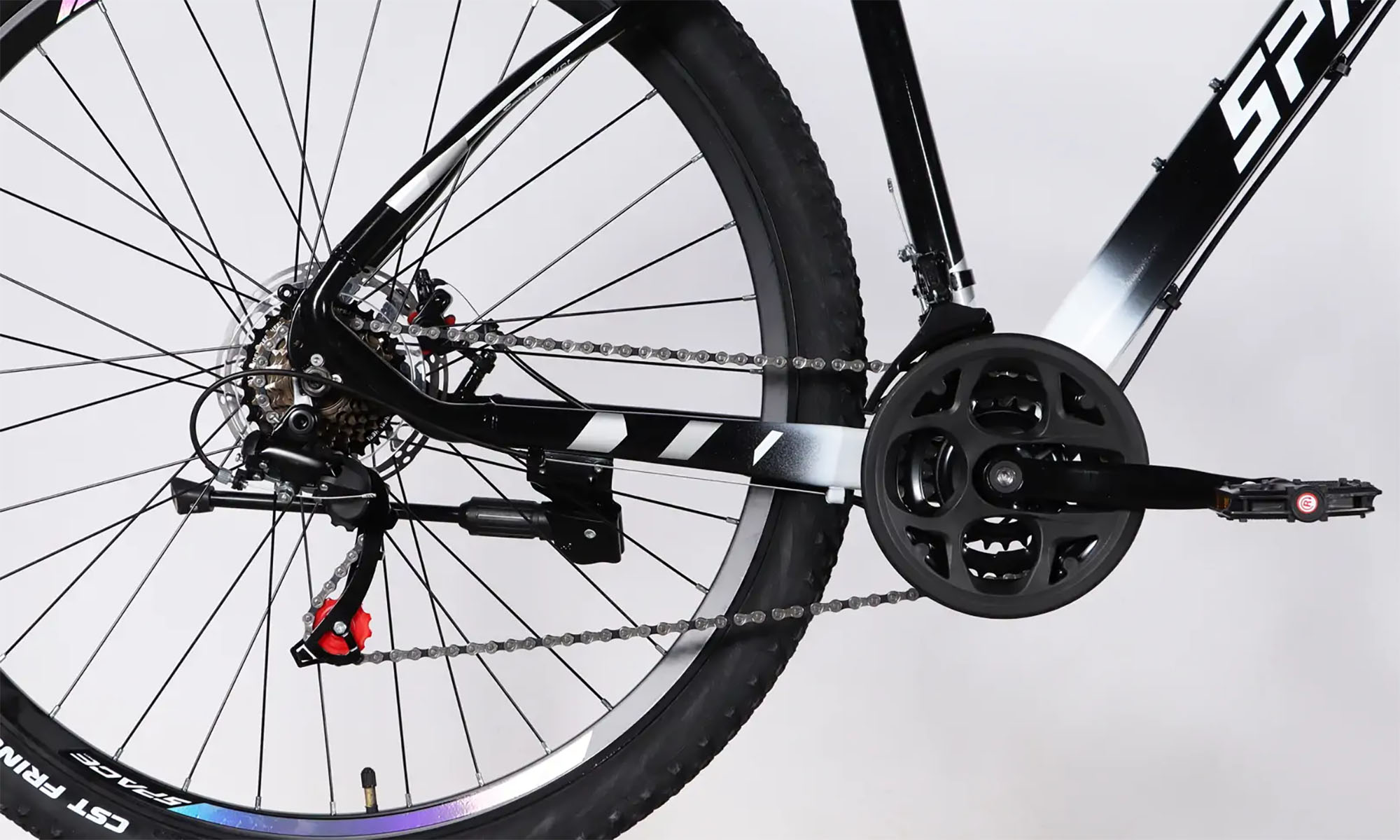 Велосипед SPACE MERCURY DD FR 29", розмір L, рама-20", рік 2026, чорно-білий 5