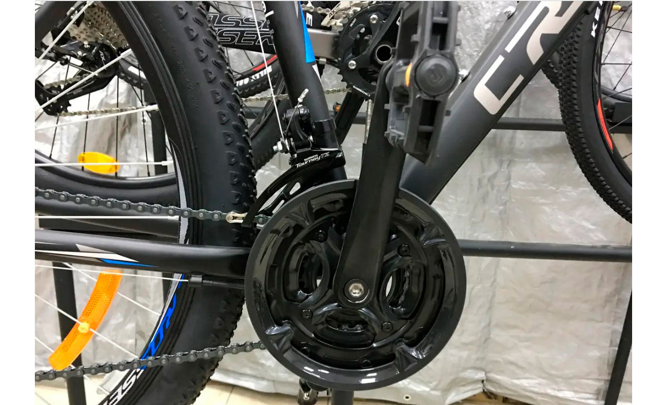 Велосипед Crosser Rally 26" размер М рама 17 2021 Черно-синий 5