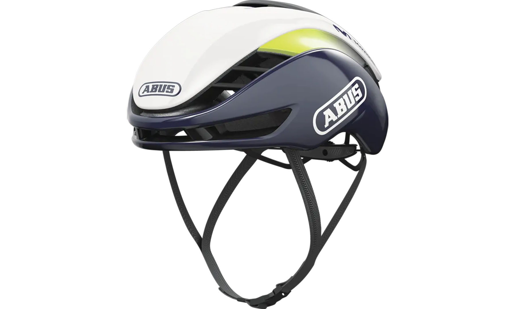 Велошолом спортивний ABUS GAMECHANGER 2.0 Movistar Team 24, розмір L (57-61 см), Сіро-білий 4