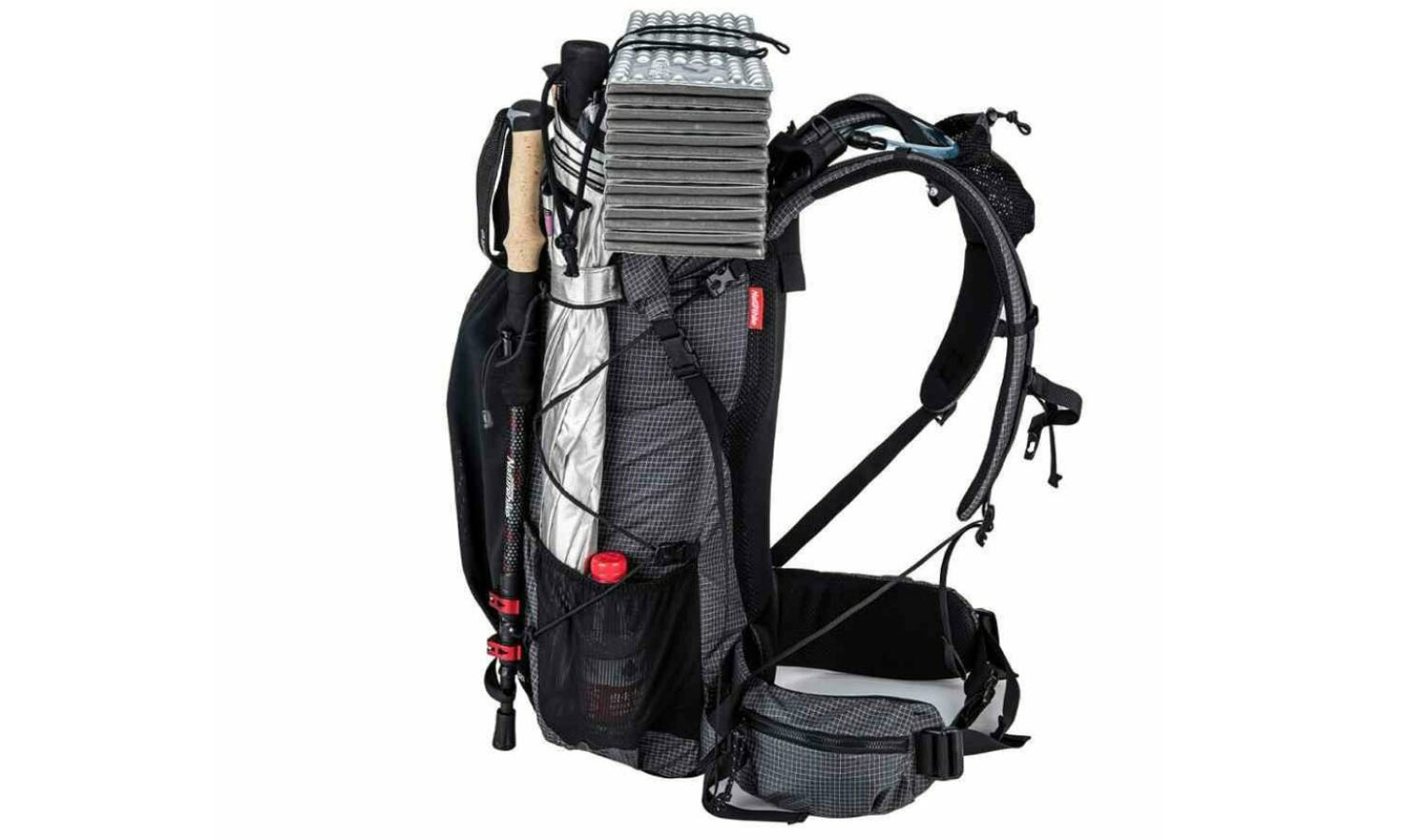 Фотография Рюкзак туристический Naturehike Rock NH20BB113, 40 + 5 л, черный 3