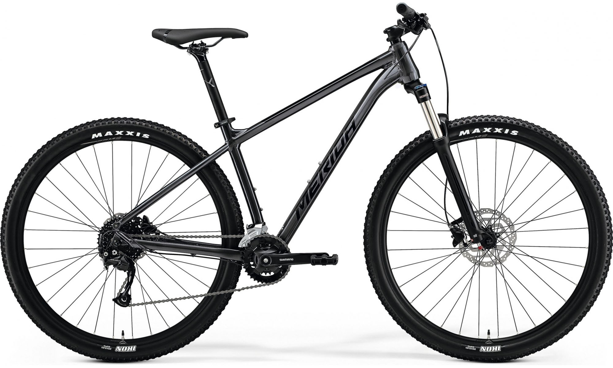 Велосипед Merida BIG.NINE 100-2X, 29", размер M, год 2022, темный серебристый 
