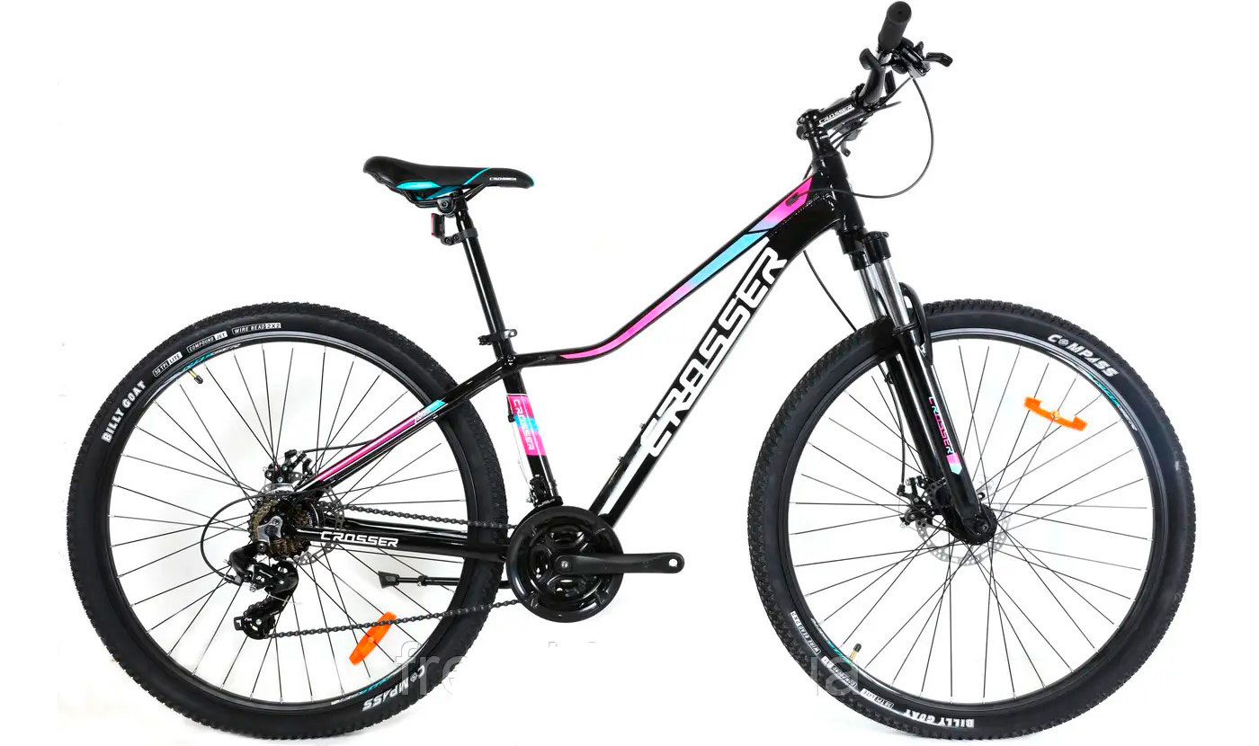 Фотографія Велосипед Crosser Girl 27,5" розмір S рама 15 Чорно-бірюзовий