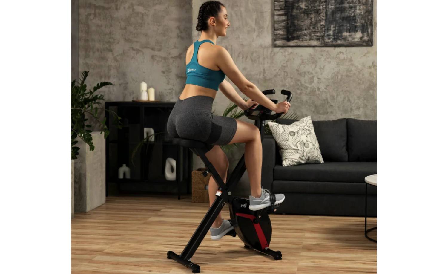 Фотография Велотренажер Hop-Sport HS-3020X Quest X-Bike черно-красный 11