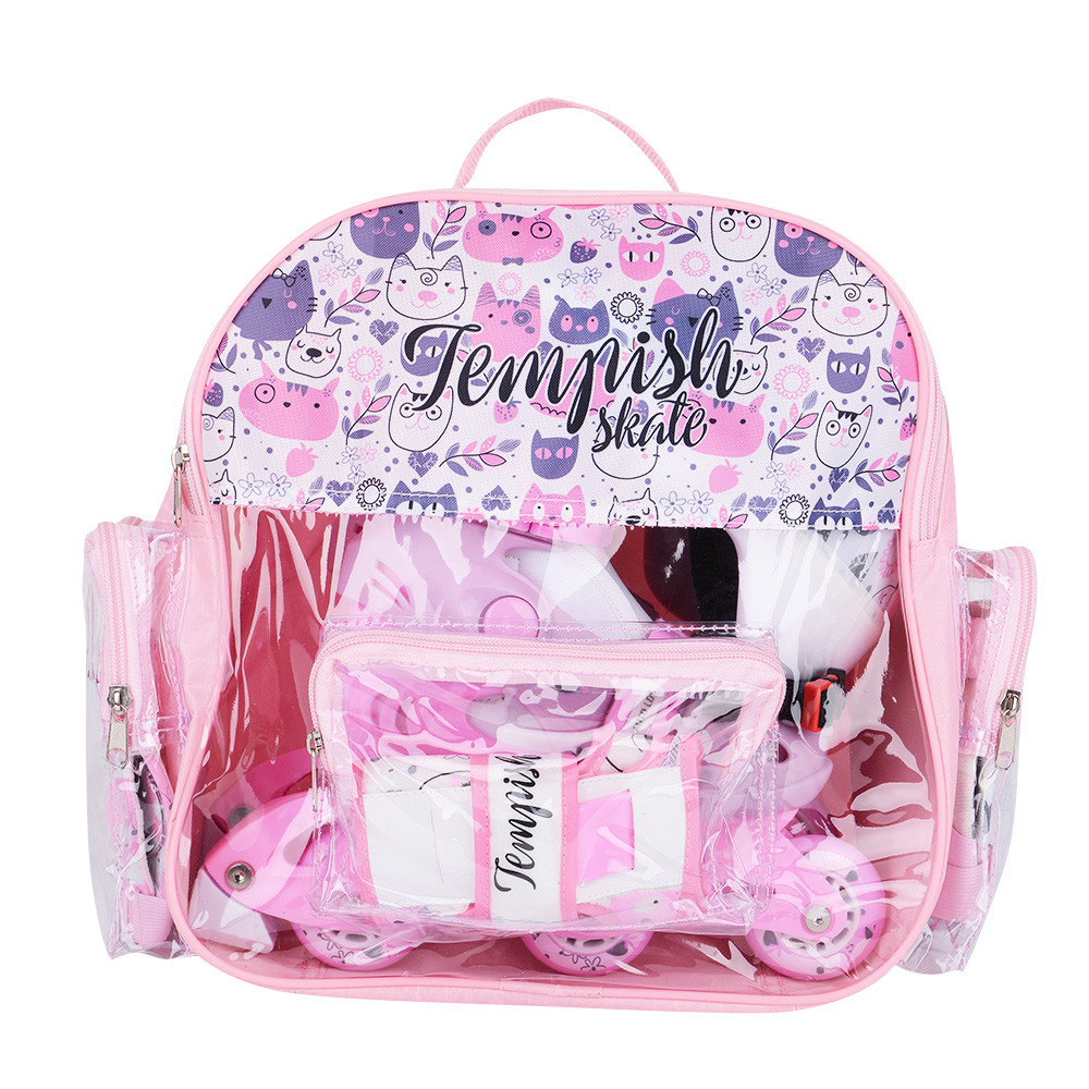 Комплект детский Tempish KITTY BABY SKATE (ролики, защита конечностей, шлем), размер 26-29 Розовый