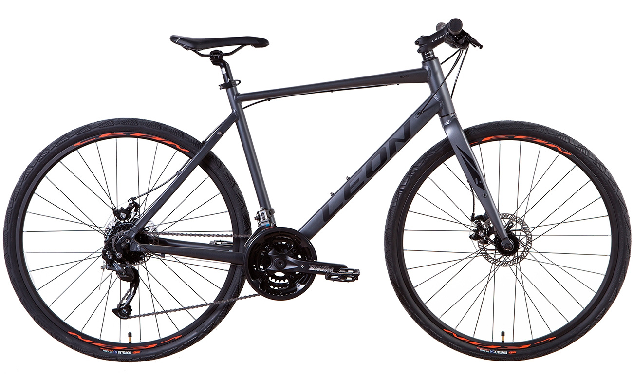 Велосипед Leon HD-80 DD 28" (2021) 2021 Серо-черный 2
