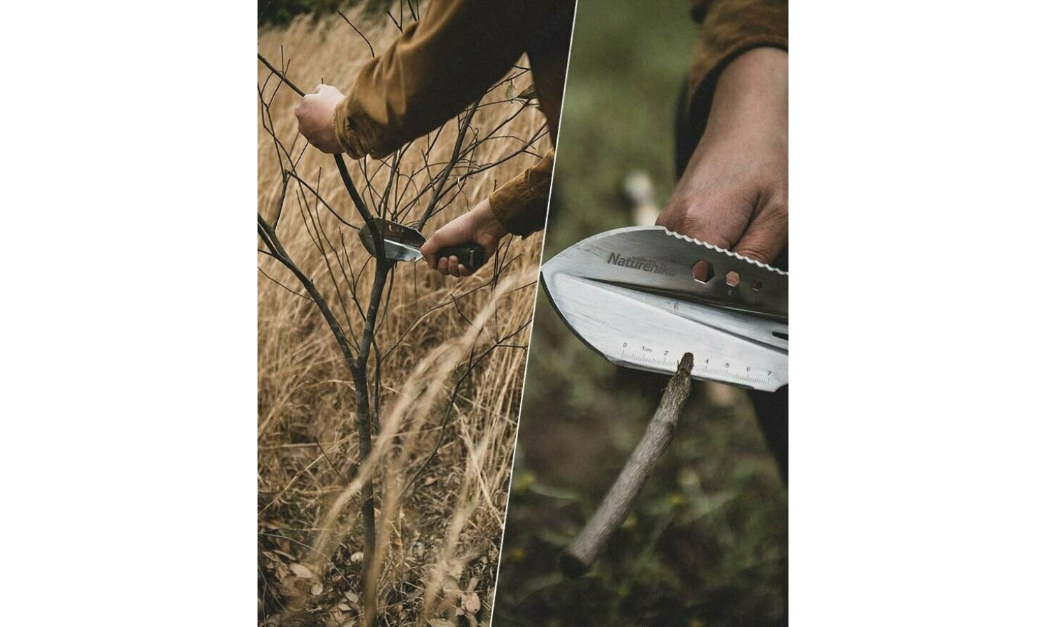 Лопата багатофункціональна Naturehike NH20GJ001, паракорд / нержавіюча сталь 4