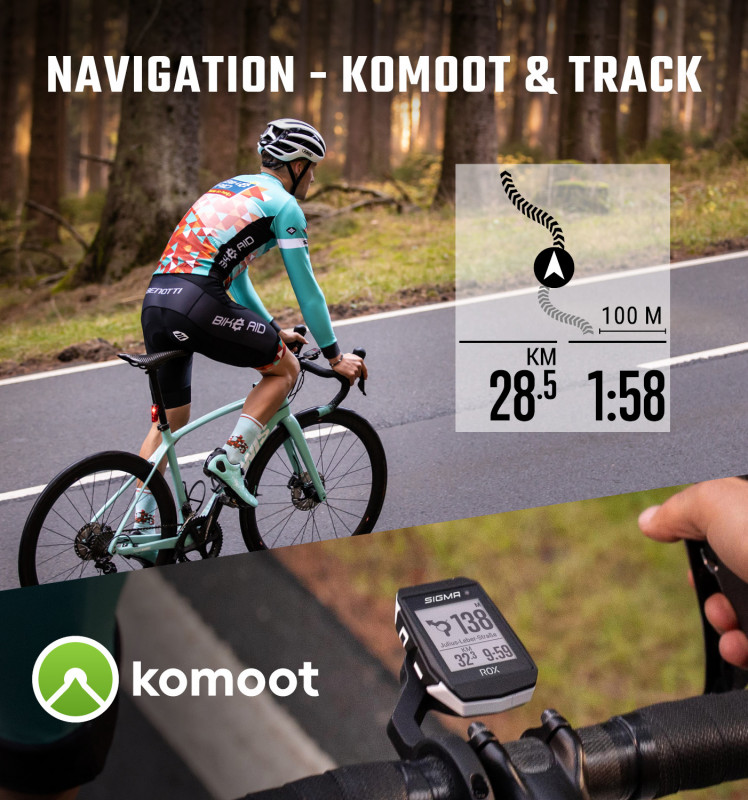 Велокомп'ютер Sigma Sport ROX 11.1 EVO Sensor Set, Чорний 4