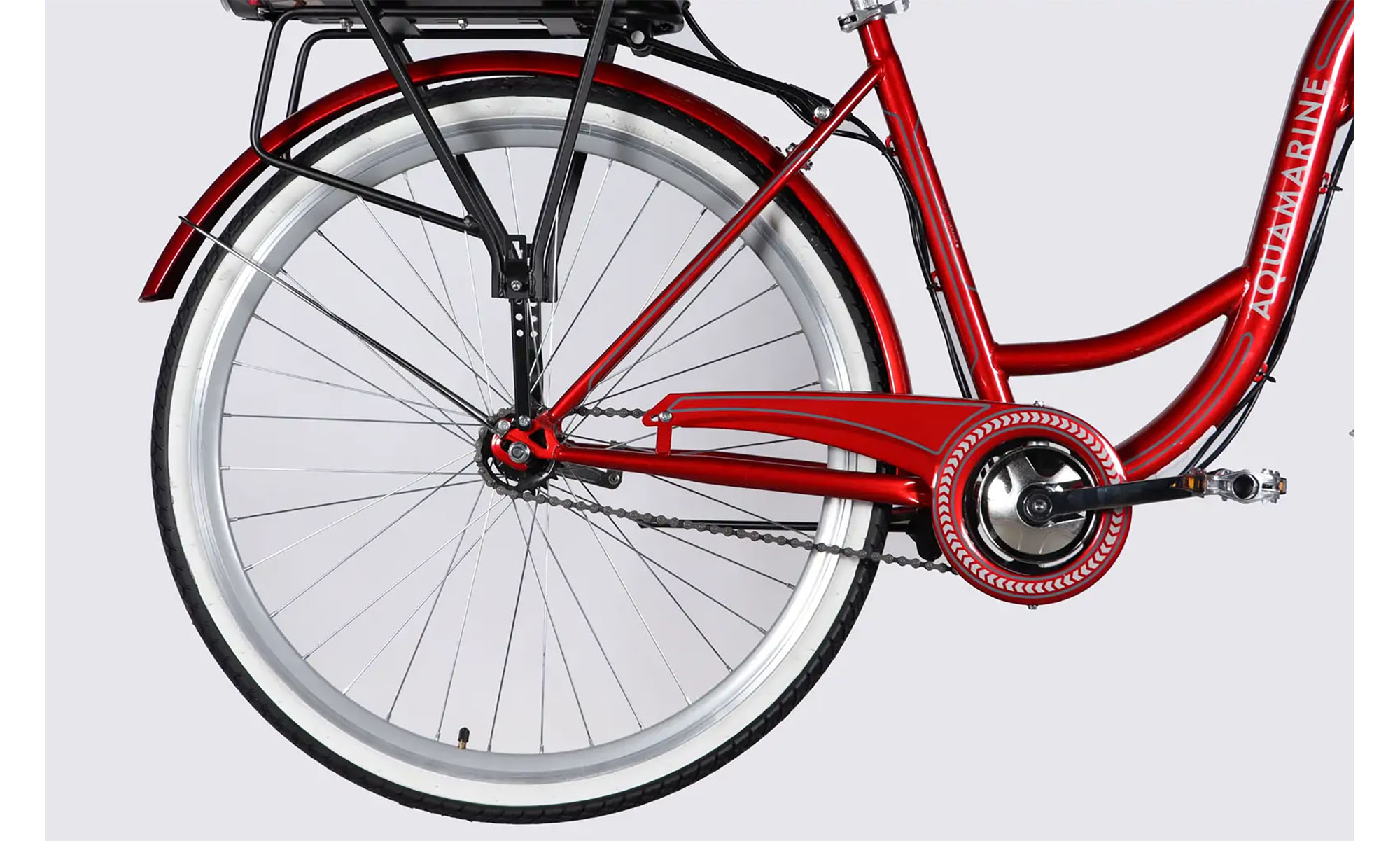 Велосипед с электроприводом Dorozhnik eAQUAMARINE BH 28", размер L, рама-19", 36B, 12.5А*ч, 500Вт, год 2026, бордовый 2