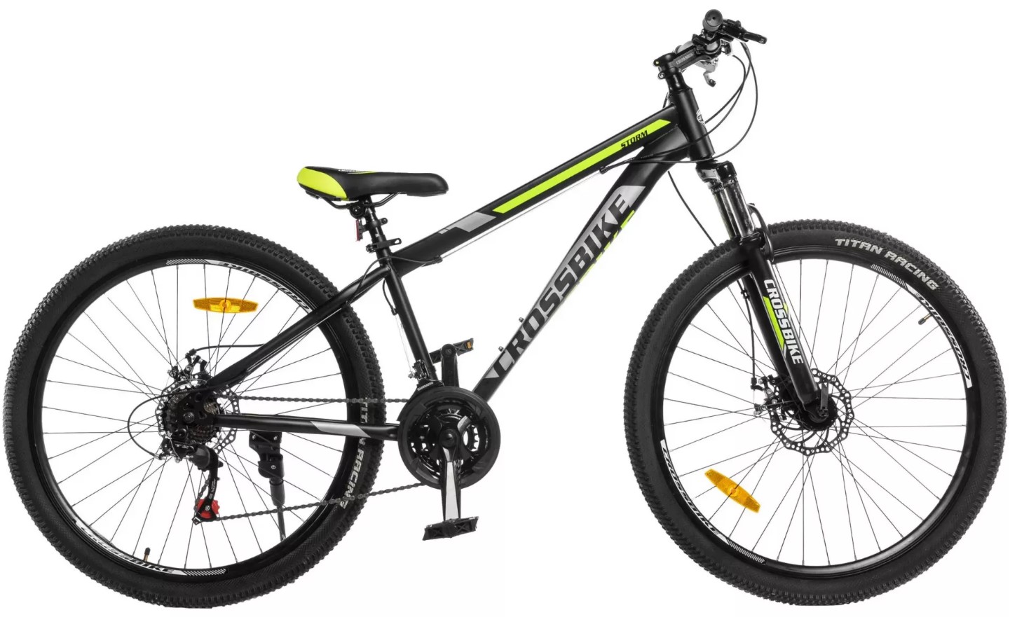 Фотография Велосипед CrossBike Storm 29" размер L рама 19 2022 Чорный-Зелёный