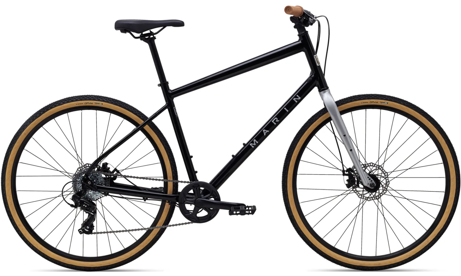 Фотография Велосипед 28" Marin KENTFIELD 1 размер рамы XL 2024 Gloss Black/Chrome