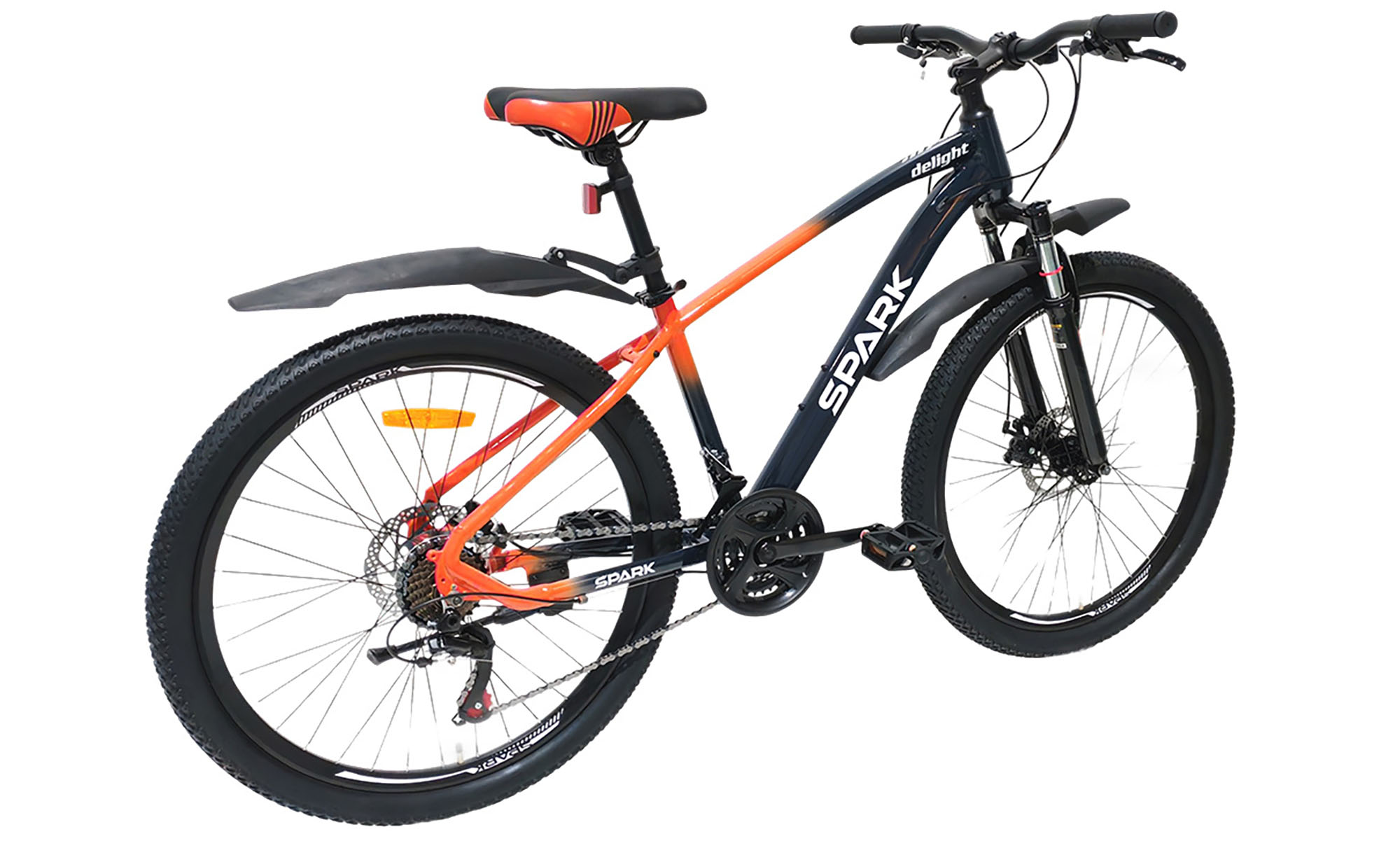 Велосипед SPARK DELIGHT 26", розмір S, рама 15", 2025, темно-синій з помаранчевим 2