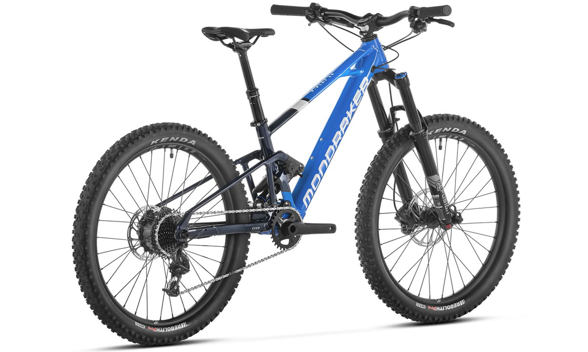 Фотографія Электровелосипед MONDRAKER F-PLAY 24", One size, 120mm, 250Wh Mahle X-35, 2024, Blue 2