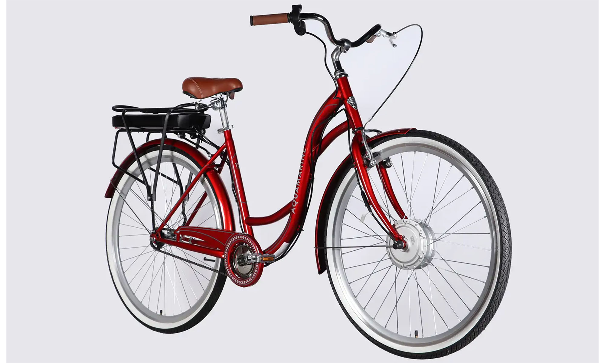 Велосипед с электроприводом Dorozhnik eAQUAMARINE BH 28", размер L, рама-19", 36 B 13 А*ч 500 Вт, год 2026, бордовый 3