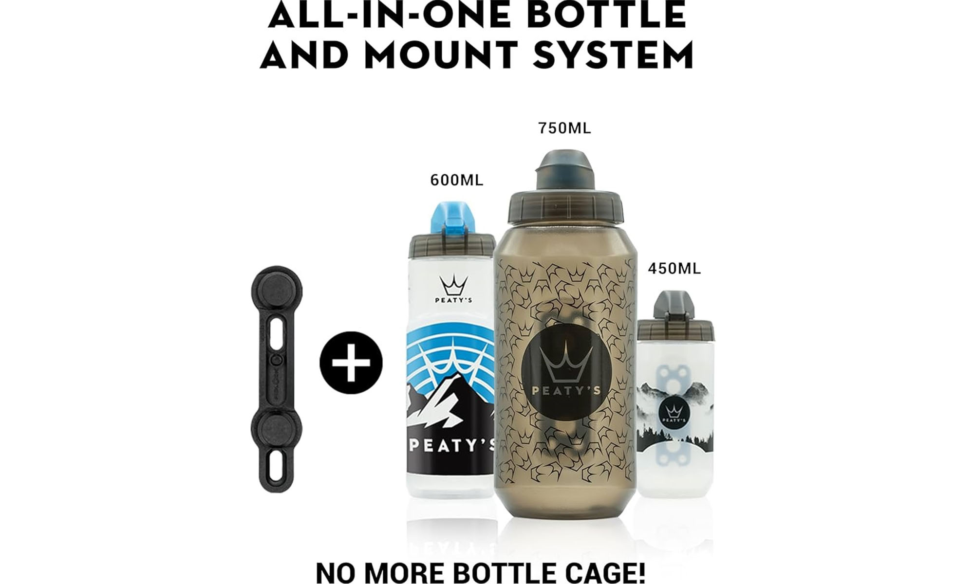 Фляга Peaty's x Fidlock Lockin Bottle, Mountains / Clear, 600ml 4 Фляга Peaty's x Fidlock Lockin Bottle, Mountains / Clear, 600ml 4