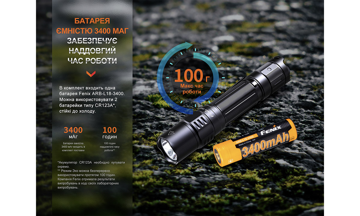 Фонарь тактический аккумуляторный Fenix PD35R 8