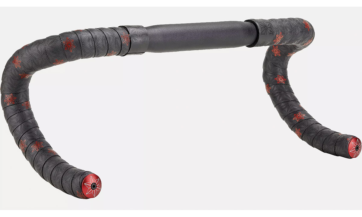 Обмотка на кермо Specialized SUPER STICKY KUSH TAPE GALAXY RED PRINT/ANO RED PLUGS (25522-3100) 2