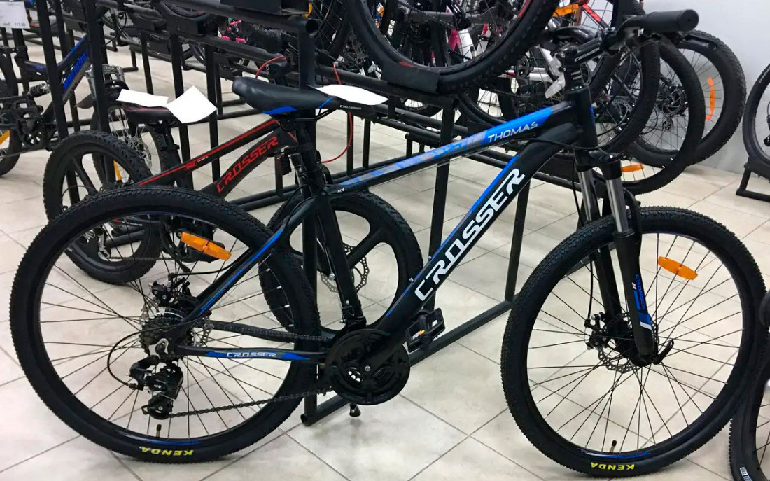 Велосипед Crosser Thomas 26" розмір М рама 17 2021 Чорно-синій 7