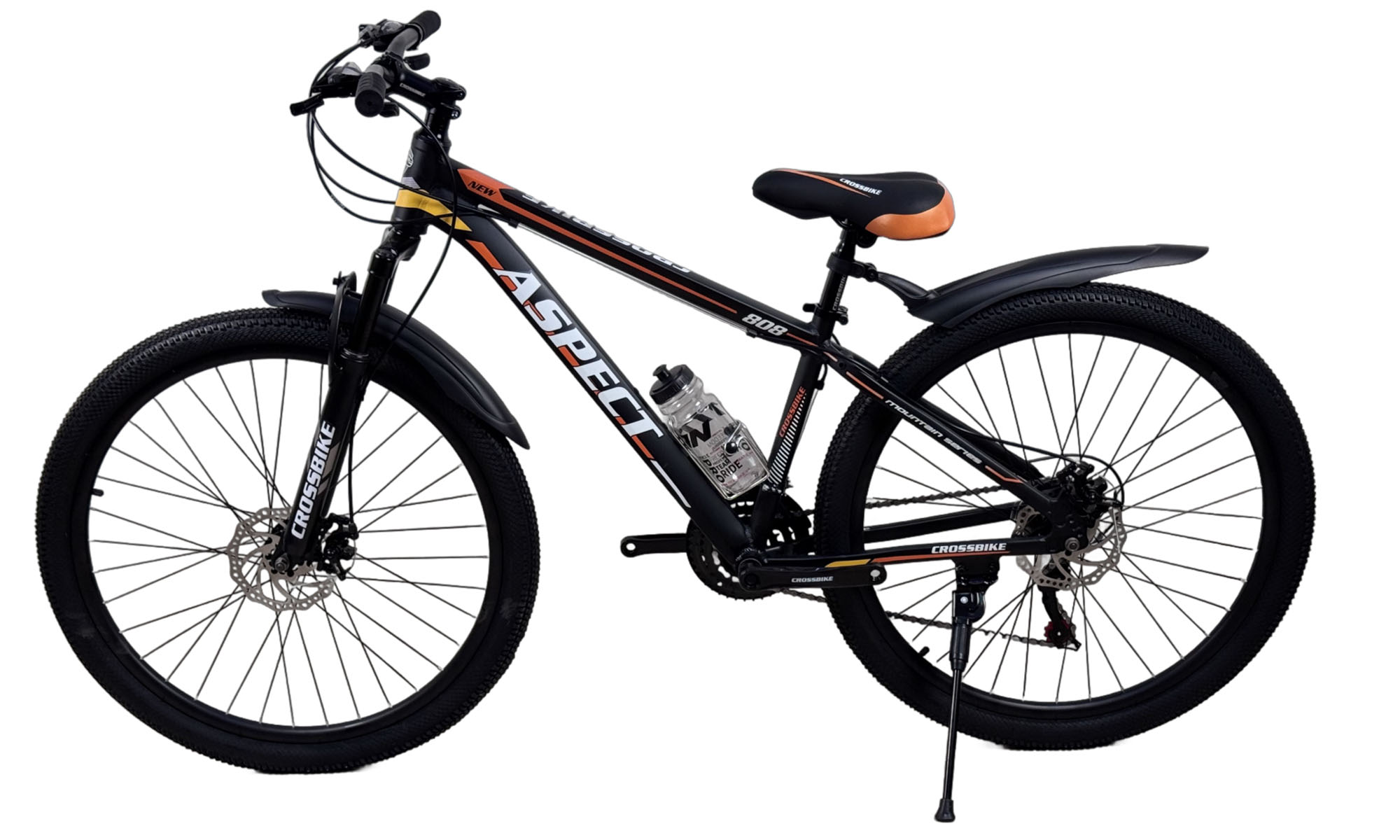 Велосипед CrossBike Aspect 27.5", размер S, рама 15", год 2026, Черный-Оранжевый 4