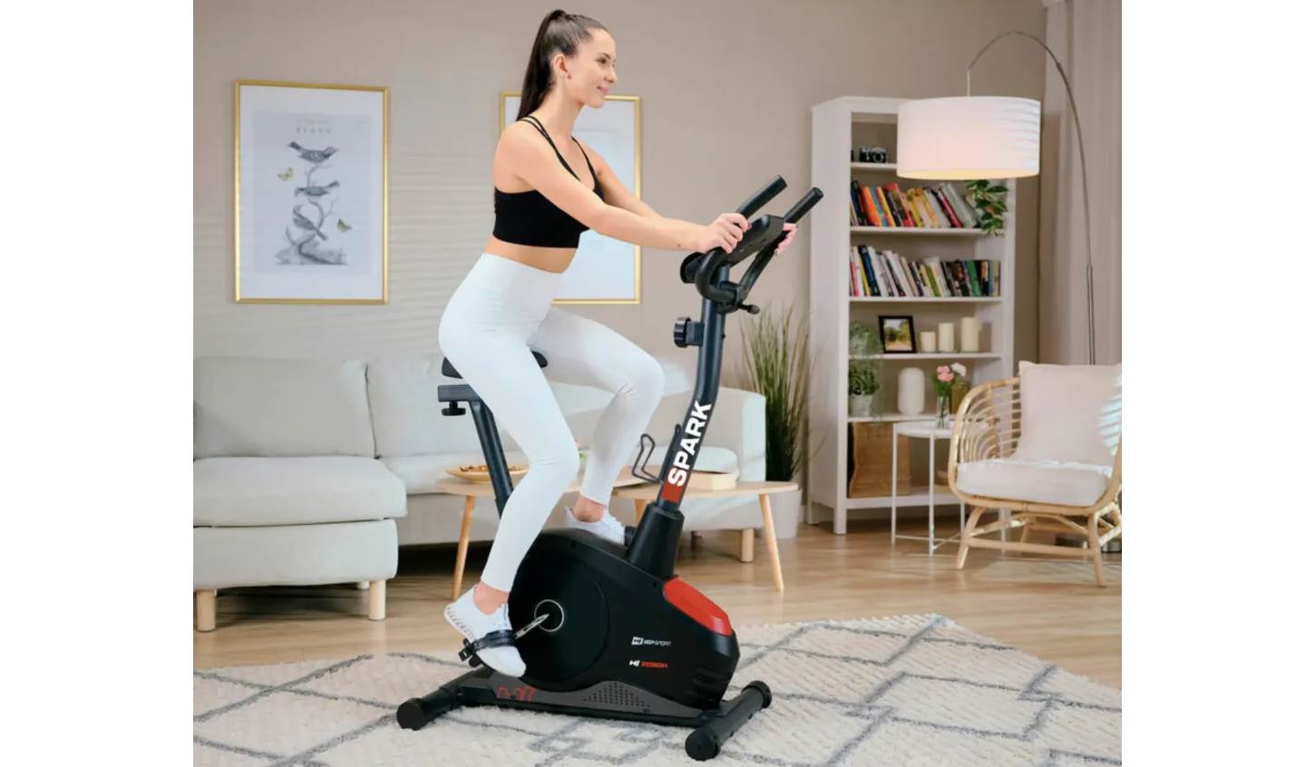 Велотренажер Hop-Sport HS-2080 Spark чорно-червоний 11