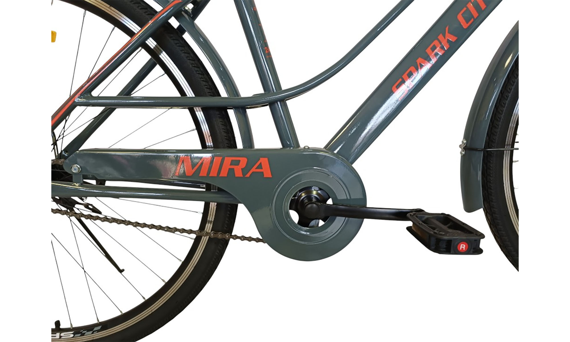 Велосипед SPARK CITY MIRA 28", размер M, рама - 18", год 2026, серый 2 Велосипед SPARK CITY MIRA 28", размер M, рама - 18", год 2026, серый 2