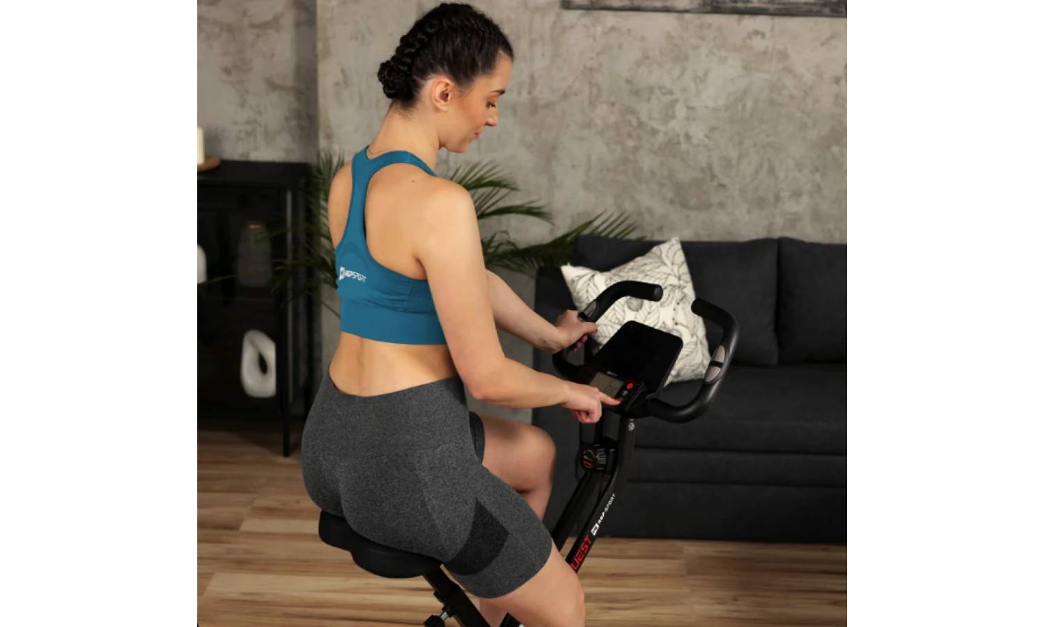 Велотренажер Hop-Sport HS-3020X Quest X-Bike чорно-червоний 10