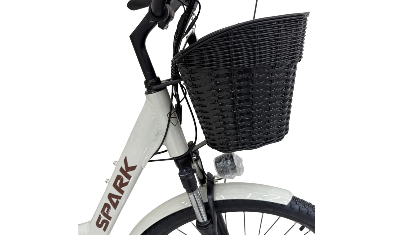 Велосипед с электромотором SPARK E-CITY COMFORT 28", размер M, рама 18", 48V/500W/12,8Ah, год 2026, светло-серый 6