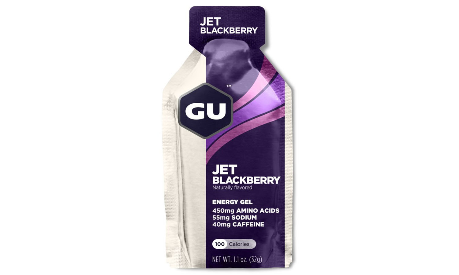 Фотография Энергетический гель GU Energy Jet Blackberry, 32 г (40 мг кофеина)