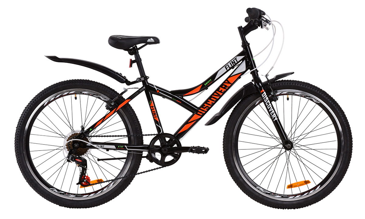 Фотография Велосипед Discovery 24" FLINT (2020) 2020 Черно-оранжевый
