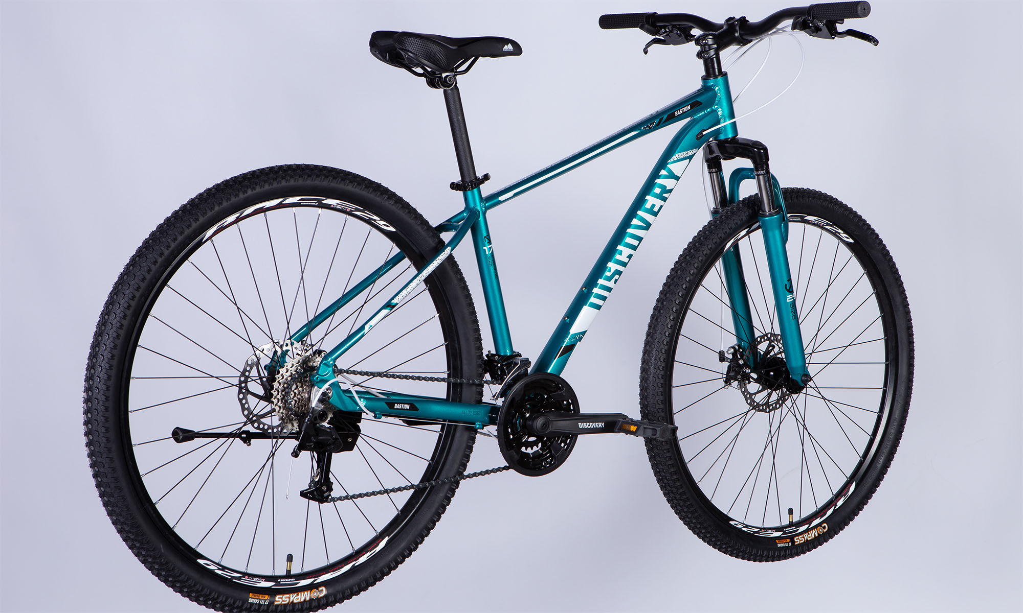 Фотография Велосипед Discovery BASTION DD CS 29", размер XL, рама 21", 2025, бирюзовый  3