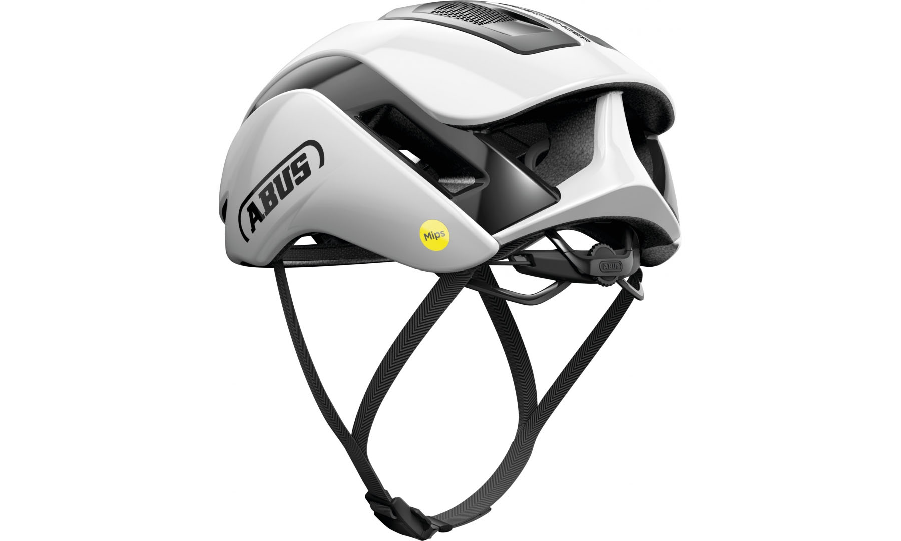 Велошлем спортивный ABUS GAMECHANGER 2.0 MIPS shiny white, размер L (57-61 см), белый 3