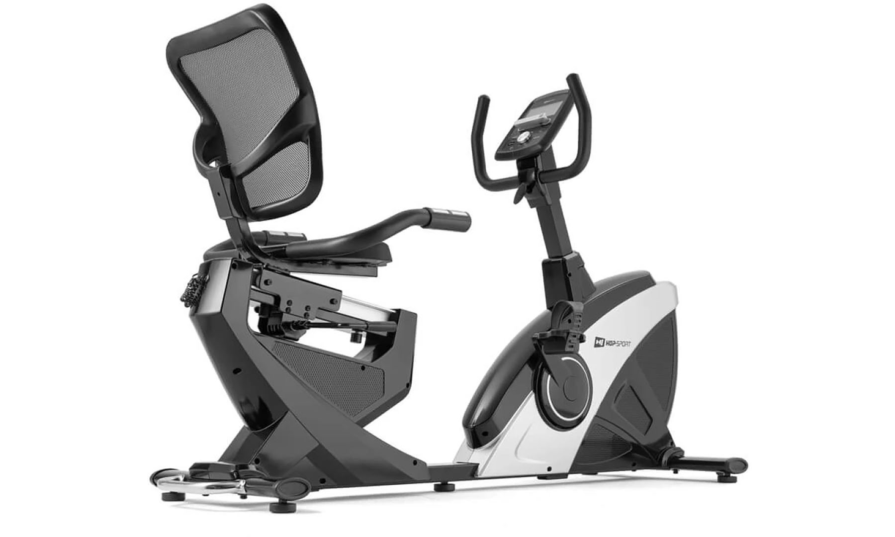 Горизонтальный велотренажер Hop-Sport HS-070L Helix iConsole+ Белый 9