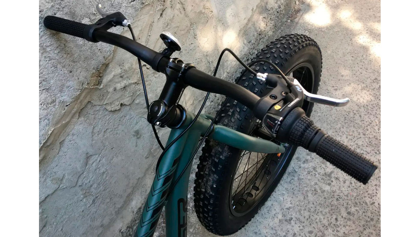Фотографія Велосипед Crosser Fat Bike ST 26" розмір S рама 16 2021 Зелений 2