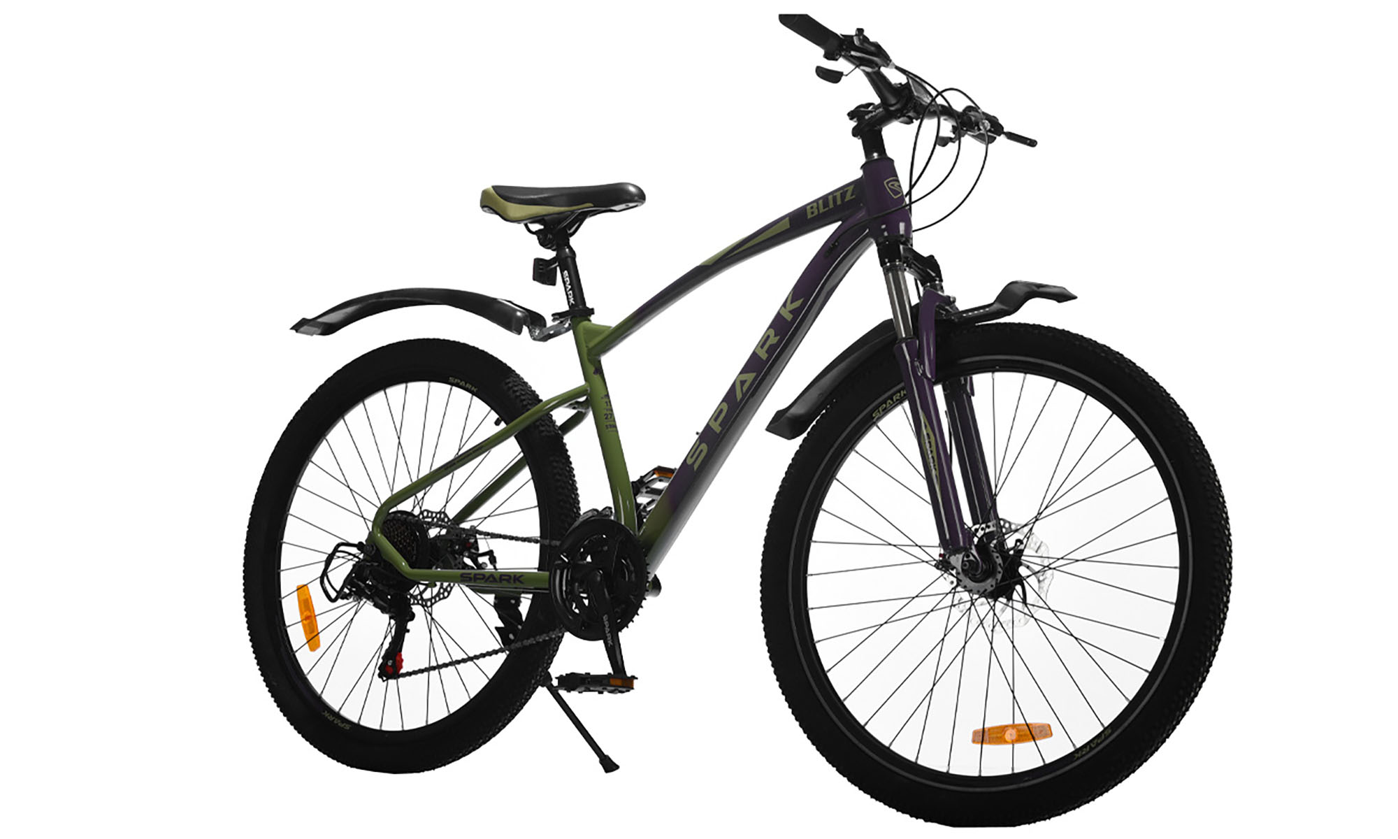 Велосипед SPARK BLITZ 27,5", размер M, рама 17", год 2025, фиолетовый с тёмно-оливковым 3