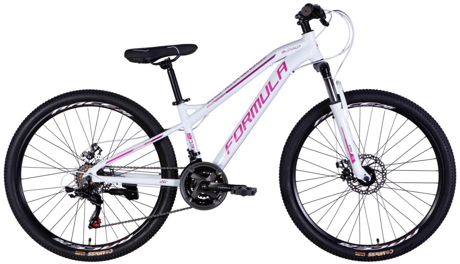Велосипед Formula BLACKWOOD DD FR 26", размер XS, рама 13", 2025, бело-розовый  