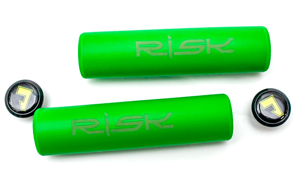 Фотография Грипсы RISK Silica Gel, 130 мм  Зеленый