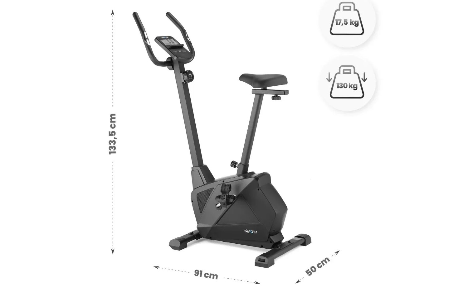 Велотренажер Gymtek XB1300 магнитный черный 2