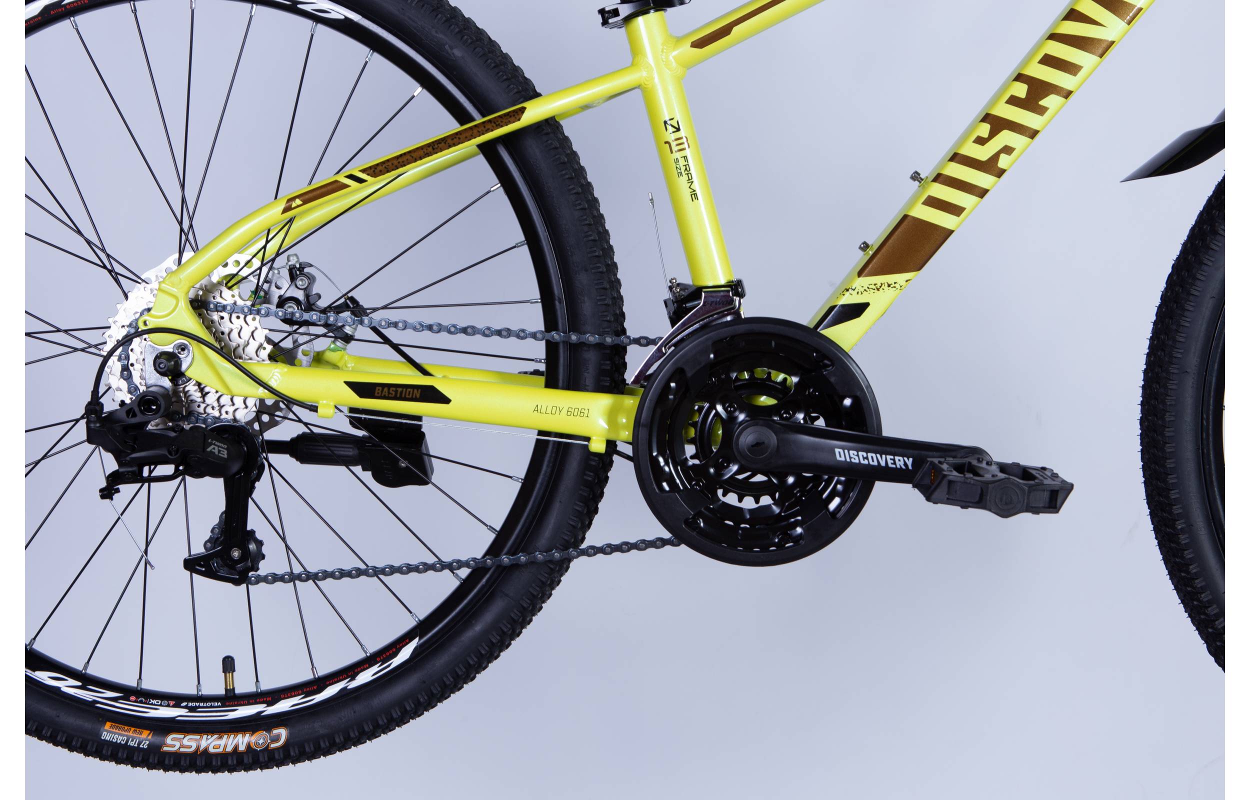 Велосипед Discovery BASTION DD 26" размер М рама 18" 2025 желтый 3