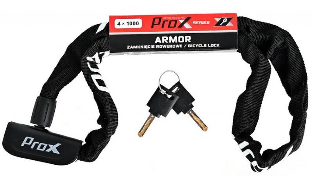 Фотография Замок ProX Armor 722 на ключ, цепной 4х1000 мм. черный 2
