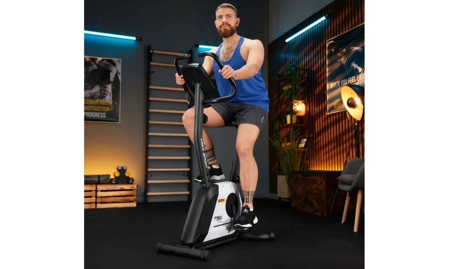 Велотренажер Trex Sport TX-500MB IRON магнитный белый 8