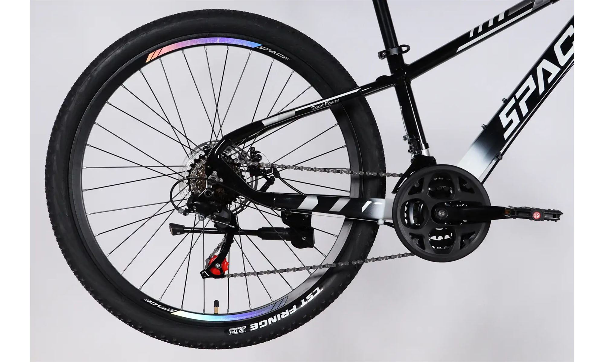 Велосипед SPACE MERCURY DD FR, 26", размер XS рама-13", год 2026, черно-белый 5 Велосипед SPACE MERCURY DD FR, 26", размер XS рама-13", год 2026, черно-белый 5