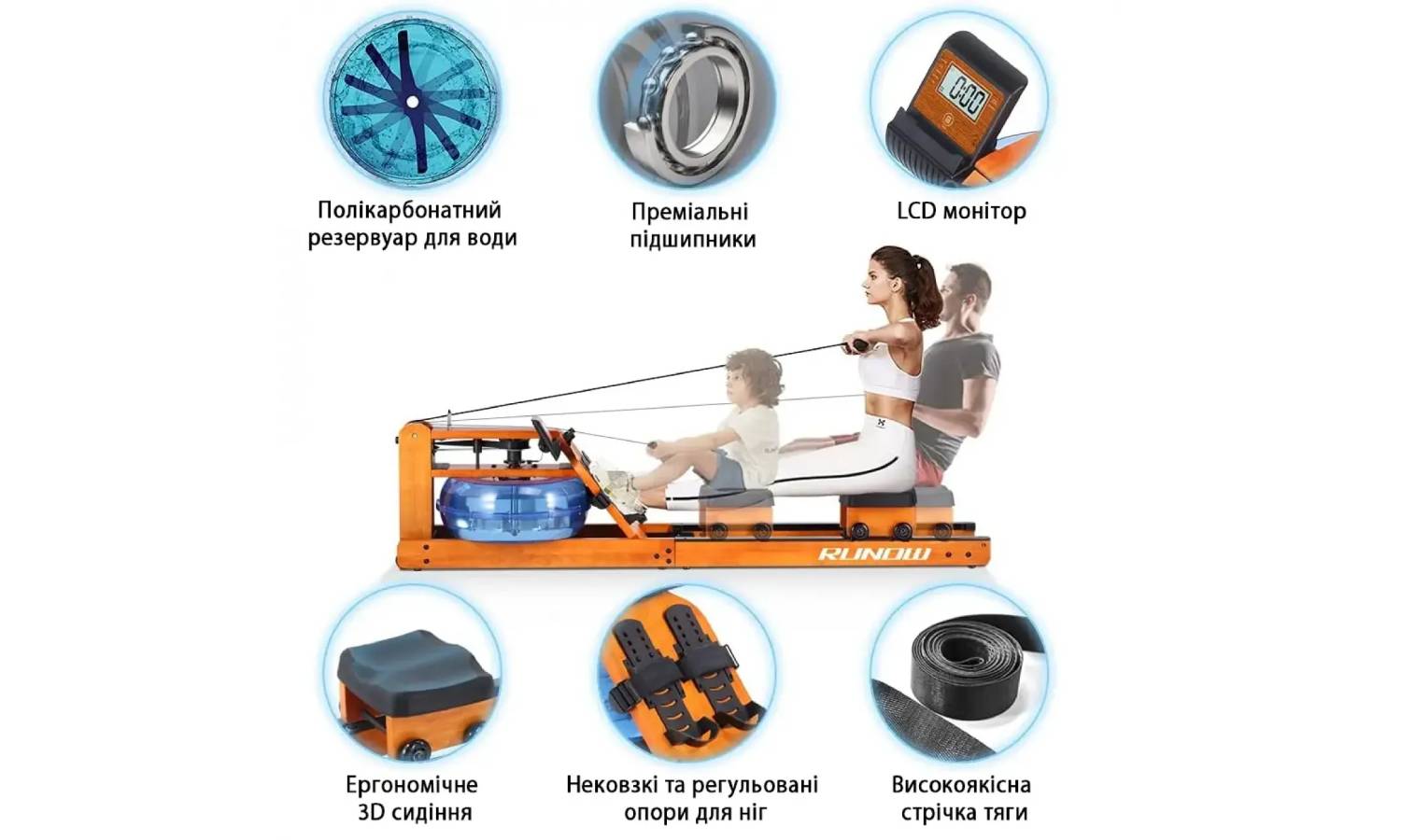 Гребной тренажер Vigor 6205 4