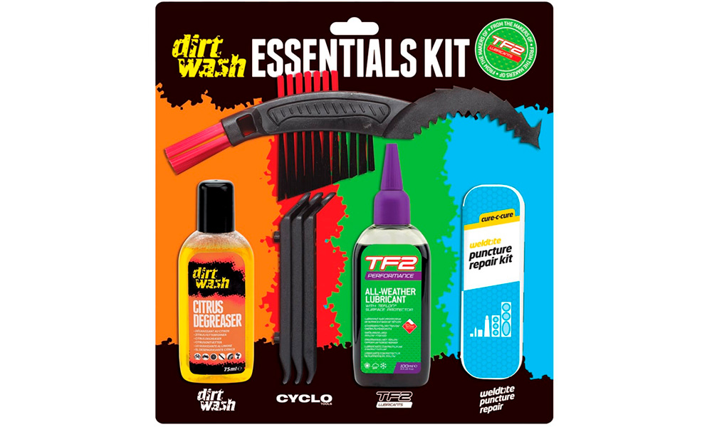 Набор для чистки, смазки и ремонта проколов Weldtite Dirtwash Essentials Kit
