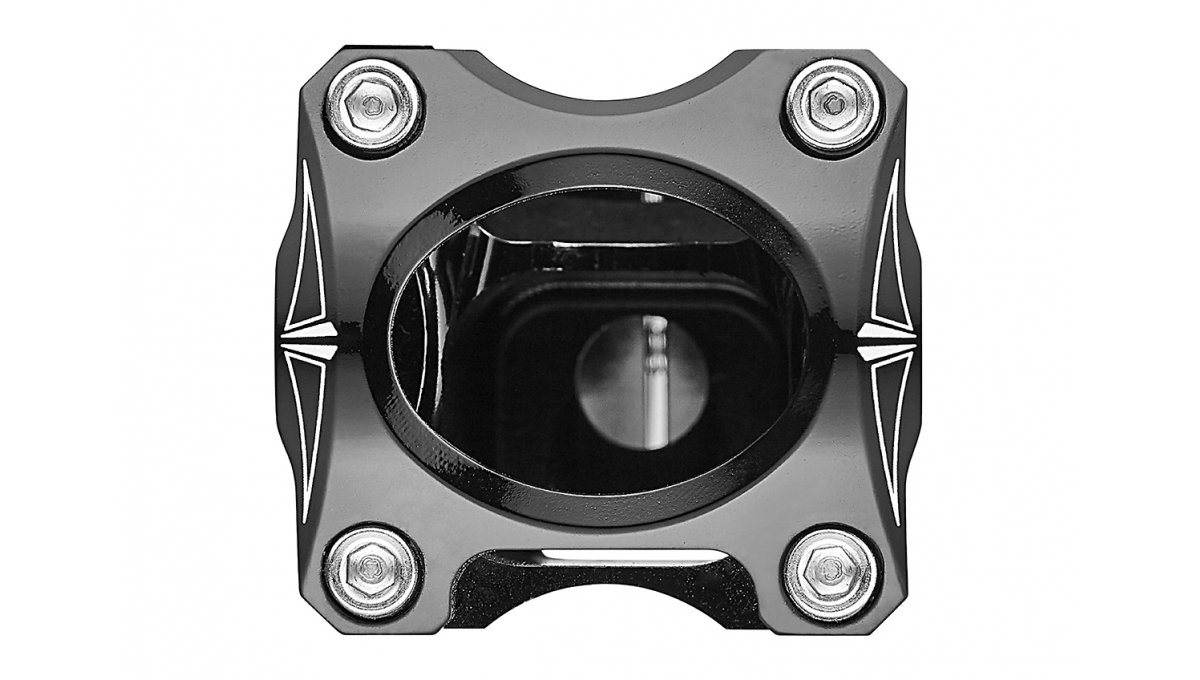 Винос керма Fouriers StashKing Di2 Full CNC -6град 31.8x80мм 1-1/4" алюм, Чорний 2