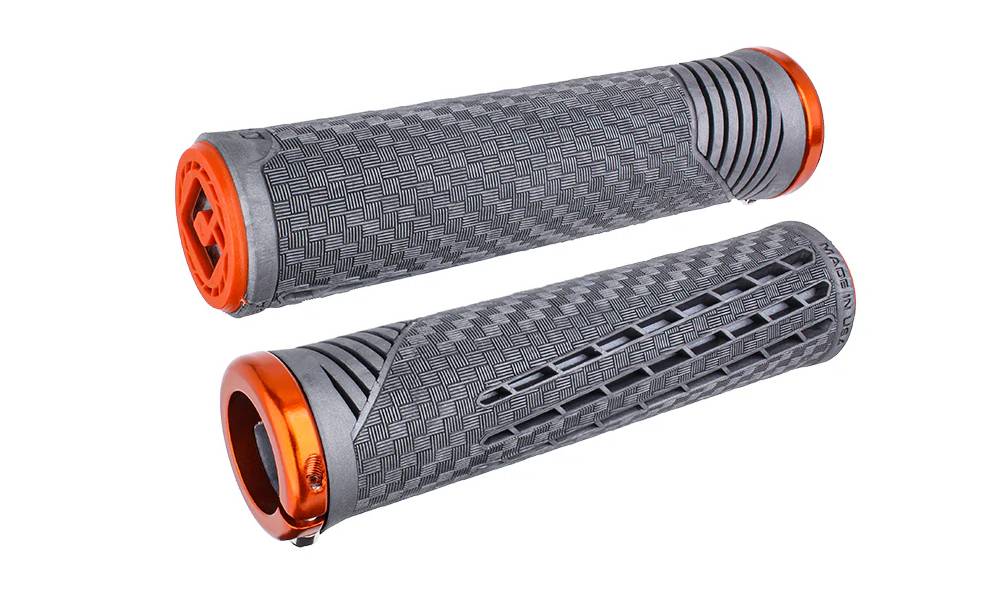 Гріпси ODI CF Grip v2.1 Lock-On Lnyx Gray/Org w/OrgClamp 
